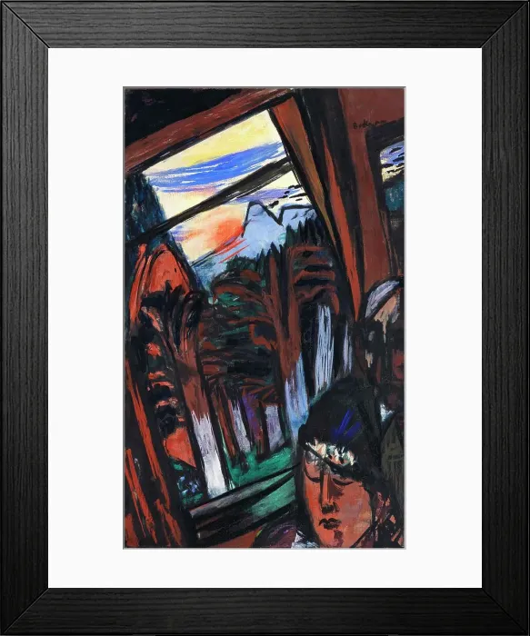 Framed Print : Cable car in Baden-Baden (mountain railway in Colorado), 1937-1949. Creator: Beckmann, Max (1884-1950) Framed Print : Cable car in Baden-Baden (mountain railway in Colorado), 1937-1949. Creator: Beckmann, Max (1884-1950)