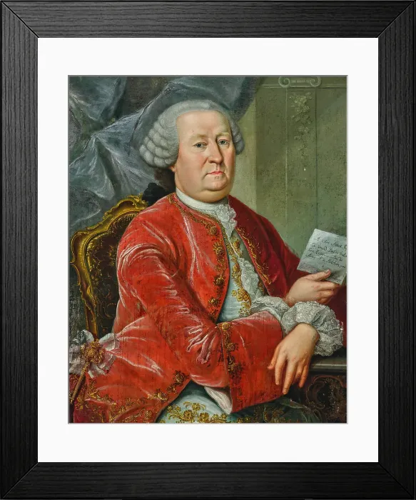 Framed Print : Portrait of Henning Friedrich Graf von Bassewitz (1680-1749), 18th century. Creator: Unknown artist Framed Print : Portrait of Henning Friedrich Graf von Bassewitz (1680-1749), 18th century. Creator: Unknown artist