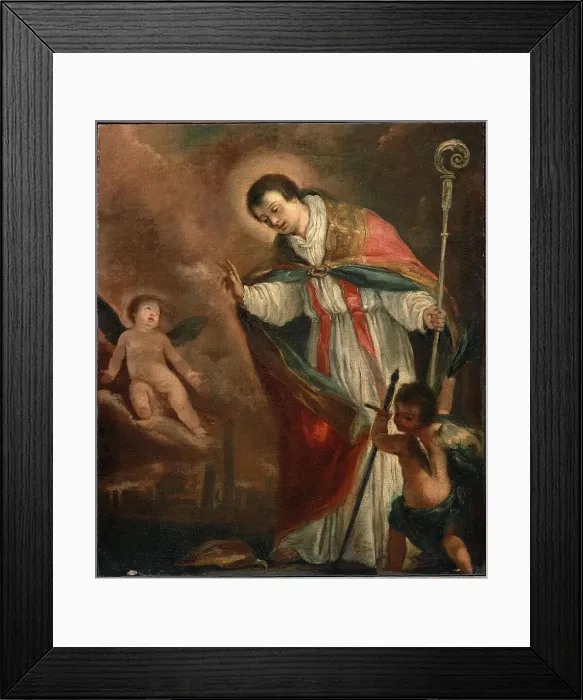 Framed Print : Saint Petronius, 18th century. Creator: Unknown artist Framed Print : Saint Petronius, 18th century. Creator: Unknown artist