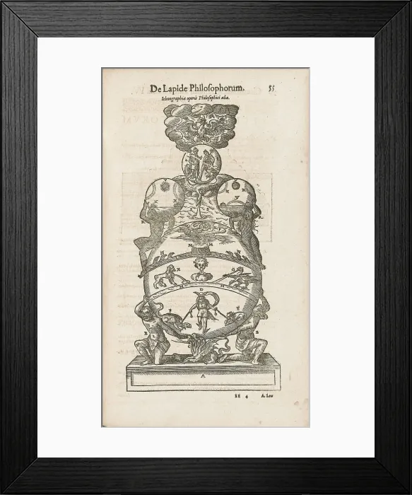 Framed Print : De lapide philosophorum: Philosopher's Stone. From Alchymia by Andreas Libavius, 1606. Creator: Keller, Georg (1568-1634 / 40) Framed Print : De lapide philosophorum: Philosopher's Stone. From Alchymia by Andreas Libavius, 1606. Creator: Keller, Georg (1568-1634 / 40)