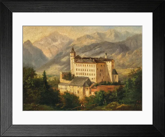 Framed Print : View of Ambras Castle, 1874. Creator: Lepie, Ferdinand (1824-1883) Framed Print : View of Ambras Castle, 1874. Creator: Lepie, Ferdinand (1824-1883)