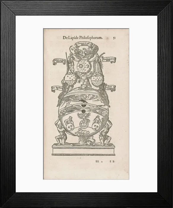 Framed Print : De lapide philosophorum: Philosopher's Stone. From Alchymia by Andreas Libavius, 1606. Creator: Keller, Georg (1568-1634 / 40) Framed Print : De lapide philosophorum: Philosopher's Stone. From Alchymia by Andreas Libavius, 1606. Creator: Keller, Georg (1568-1634 / 40)