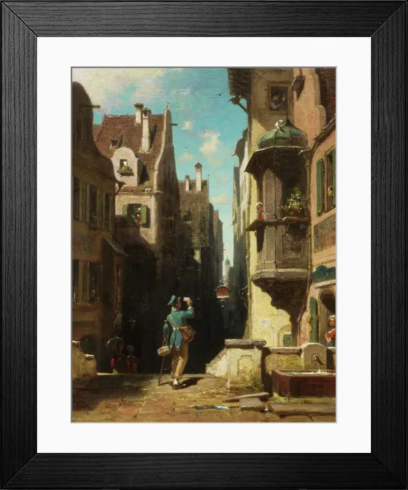 Framed Print : Postman, c.1860. Creator: Spitzweg, Carl (1808-1885) Framed Print : Postman, c.1860. Creator: Spitzweg, Carl (1808-1885)