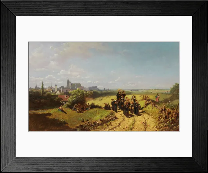 Framed Print : Institute walk, c.1868. Creator: Spitzweg, Carl (1808-1885) Framed Print : Institute walk, c.1868. Creator: Spitzweg, Carl (1808-1885)
