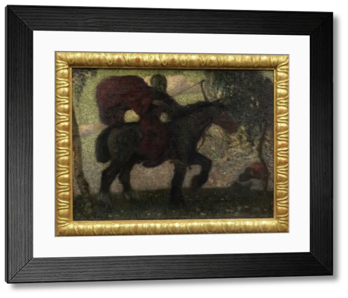 Framed Print : Death and lovers, c.1890. Creator: Stuck, Franz, Ritter von (1863-1928) Framed Print : Death and lovers, c.1890. Creator: Stuck, Franz, Ritter von (1863-1928)