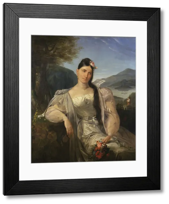 Framed Print : Portrait of singer Giuditta Pasta in the opera Nina, o sia La Pazza per Amore'... 1829. Creator: Molteni, Giuseppe (1800-1867). Portrait of singer Giuditta Pasta in the opera Nina, o sia La Pazza per Amore'... 1829 Framed Print : Portrait of singer Giuditta Pasta in the opera Nina, o sia La Pazza per Amore'... 1829. Creator: Molteni, Giuseppe (1800-1867). Portrait of singer Giuditta Pasta in the opera Nina, o sia La Pazza per Amore'... 1829