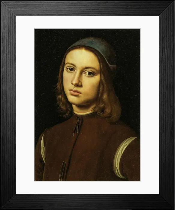 Framed Print : Portrait of a young man, 1497. Creator: Perugino (around 1450-1523) Framed Print : Portrait of a young man, 1497. Creator: Perugino (around 1450-1523)