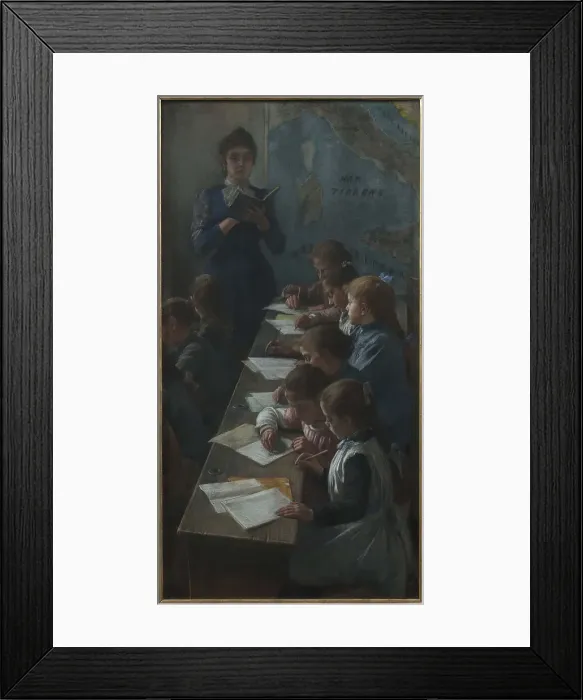 Framed Print : The Dictation (Il dettato), 1891. Creator: Cosola, Demetrio (1851-1895) Framed Print : The Dictation (Il dettato), 1891. Creator: Cosola, Demetrio (1851-1895)
