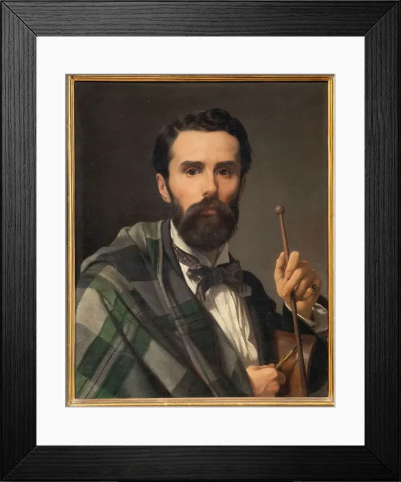 Framed Print : Self-portrait, 1858. Creator: Mussini, Luigi (1813-1888) Framed Print : Self-portrait, 1858. Creator: Mussini, Luigi (1813-1888)