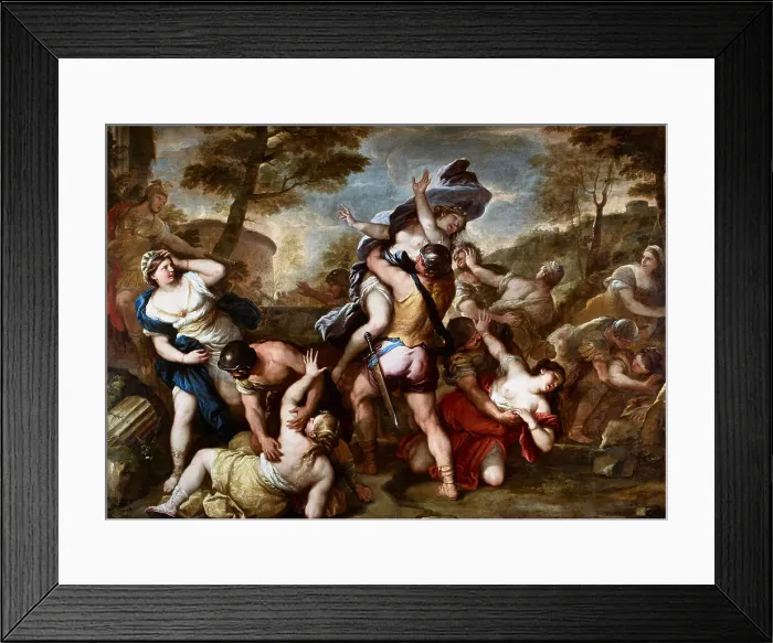 Framed Print : The Rape of the Sabine Women, c.1680. Creator: Giordano, Luca (1632-1705) Framed Print : The Rape of the Sabine Women, c.1680. Creator: Giordano, Luca (1632-1705)