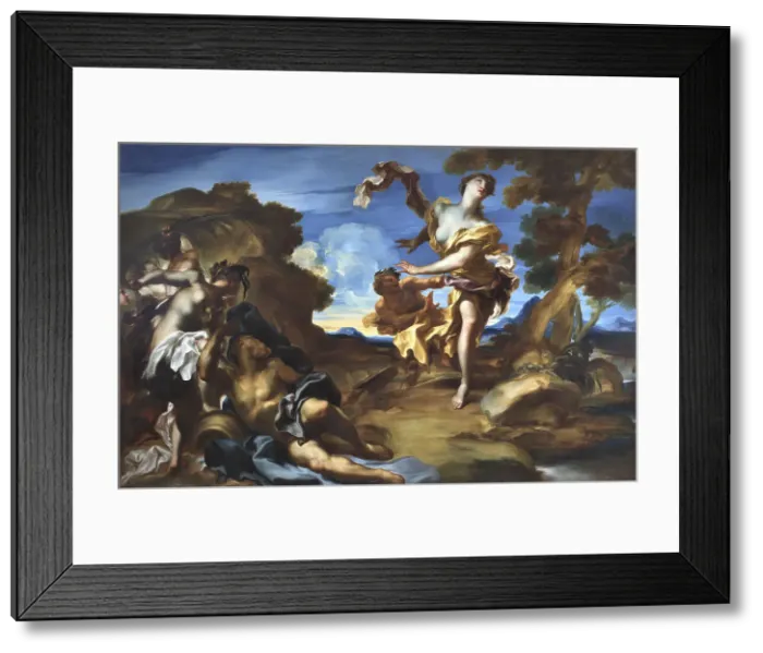 Framed Print : Pan and Syrinx, c.1710. Creator: De Ferrari, Gregorio (1647-1726) Framed Print : Pan and Syrinx, c.1710. Creator: De Ferrari, Gregorio (1647-1726)