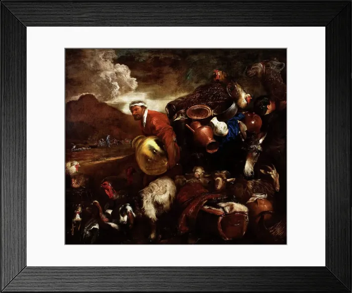 Framed Print : Abraham on the way to Canaan. Creator: Castiglione, Giovanni Benedetto (1610-1665) Framed Print : Abraham on the way to Canaan. Creator: Castiglione, Giovanni Benedetto (1610-1665)