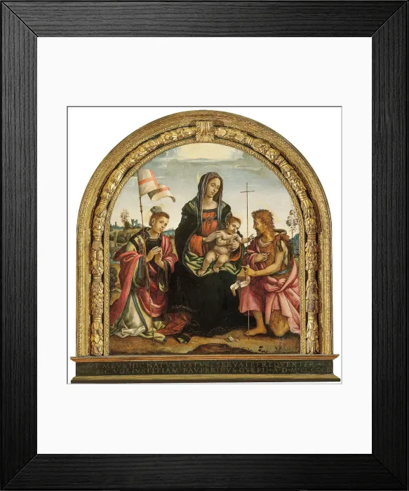 Framed Print : Madonna and Child with Saints Stephen and John the Baptist (Pala dell'Udienza), 1502-1503. Creator: Lippi, Filippino (1457-1504) Framed Print : Madonna and Child with Saints Stephen and John the Baptist (Pala dell'Udienza), 1502-1503. Creator: Lippi, Filippino (1457-1504)