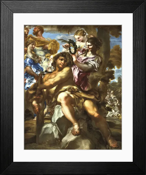Framed Print : Heracles is welcomed to Olympus, c.1690. Creator: De Ferrari, Gregorio (1647-1726) Framed Print : Heracles is welcomed to Olympus, c.1690. Creator: De Ferrari, Gregorio (1647-1726)
