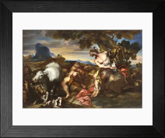 Framed Print : Mercury and Argus, c.1710. Creator: De Ferrari, Gregorio (1647-1726) Framed Print : Mercury and Argus, c.1710. Creator: De Ferrari, Gregorio (1647-1726)