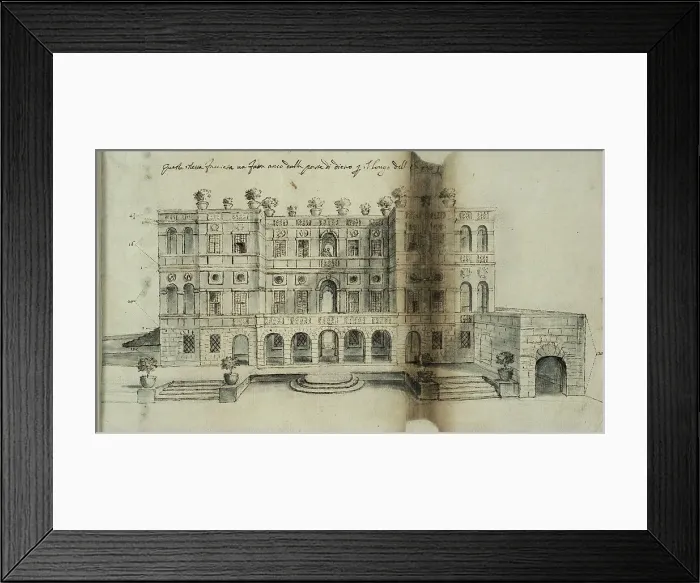 Framed Print : Project for the Villa del Vascello, 1663. Creator: Bricci, Plautilla (1616-1705) Framed Print : Project for the Villa del Vascello, 1663. Creator: Bricci, Plautilla (1616-1705)