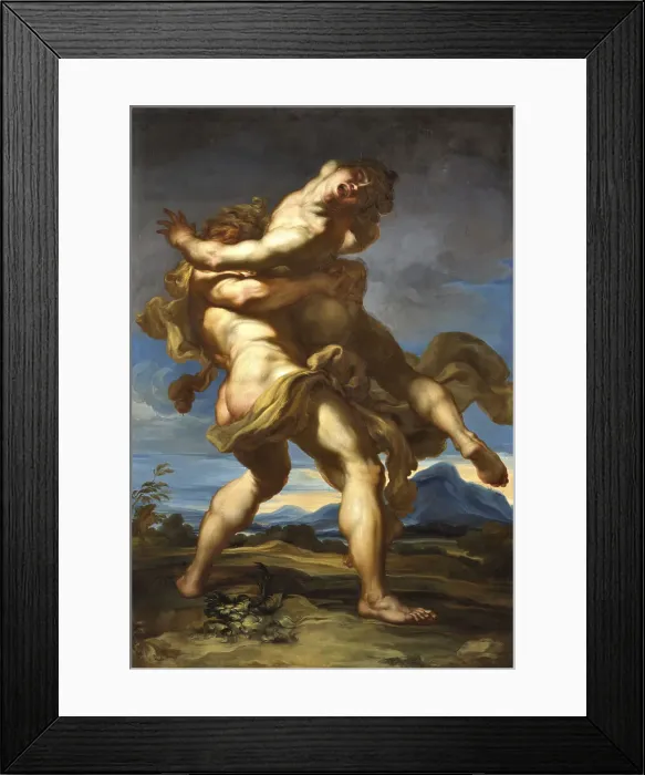 Framed Print : Heracles and Antaeus, c.1690. Creator: De Ferrari, Gregorio (1647-1726) Framed Print : Heracles and Antaeus, c.1690. Creator: De Ferrari, Gregorio (1647-1726)