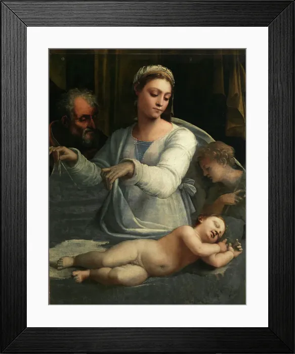 Framed Print : Madonna with the veil, 1533. Creator: Piombo, Sebastiano, del (1485-1547) Framed Print : Madonna with the veil, 1533. Creator: Piombo, Sebastiano, del (1485-1547)