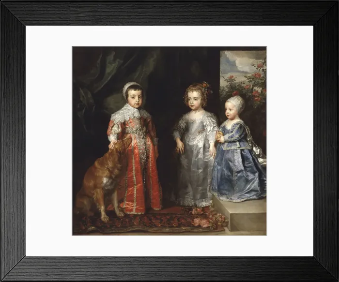 Framed Print : The three eldest children of Charles I Stuart (1600-1649) and Henrietta Maria... 1635. Creator: Dyck, Sir Anthonis van (1599-1641) Framed Print : The three eldest children of Charles I Stuart (1600-1649) and Henrietta Maria... 1635. Creator: Dyck, Sir Anthonis van (1599-1641)