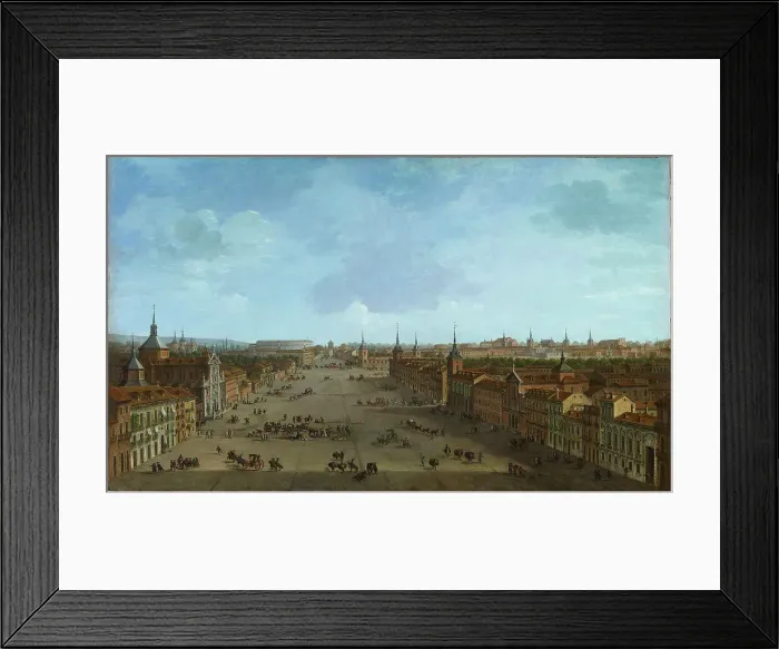 Framed Print : View of Calle de Alcalá in Madrid, c.1750-1752. Creator: Joli, Antonio (1700-1777) Framed Print : View of Calle de Alcalá in Madrid, c.1750-1752. Creator: Joli, Antonio (1700-1777)