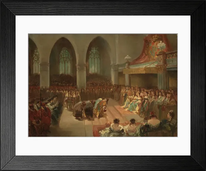 Framed Print : Anno 1689. The coronation of Wilhelm III. and Mary Stuart. Creator: Rochussen, Charles (1814-1894) Framed Print : Anno 1689. The coronation of Wilhelm III. and Mary Stuart. Creator: Rochussen, Charles (1814-1894)
