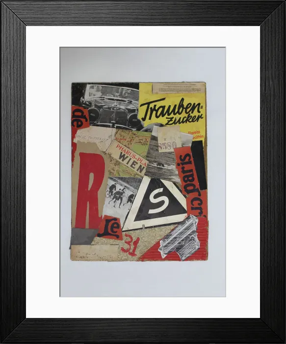 Framed Print : Traubern = Zucker, 1931. Creator: Schwitters, Kurt (1887-1948) Framed Print : Traubern = Zucker, 1931. Creator: Schwitters, Kurt (1887-1948)
