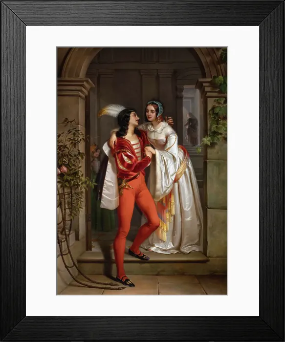 Framed Print : Romeo and Juliet, 1838. Creator: Dusi, Cosroe (1808-1859) Framed Print : Romeo and Juliet, 1838. Creator: Dusi, Cosroe (1808-1859)