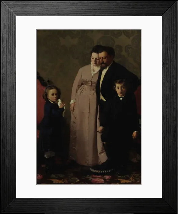 Framed Print : La famiglia Guidini (Die Familie Giudini), 1873. Creator: Favretto, Giacomo (1849-1887) Framed Print : La famiglia Guidini (Die Familie Giudini), 1873. Creator: Favretto, Giacomo (1849-1887)