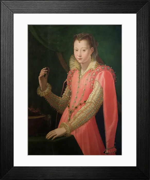Framed Print : Portrait of a young woman as Porcia Catonis, Second half of the 16th century. Creator: Santi di Tito (1536-1603) Framed Print : Portrait of a young woman as Porcia Catonis, Second half of the 16th century. Creator: Santi di Tito (1536-1603)