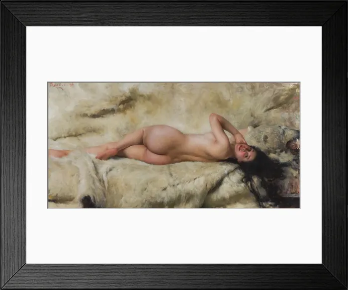 Framed Print : La nuda, 1896. Creator: Grosso, Giacomo (1860-1938) Framed Print : La nuda, 1896. Creator: Grosso, Giacomo (1860-1938)