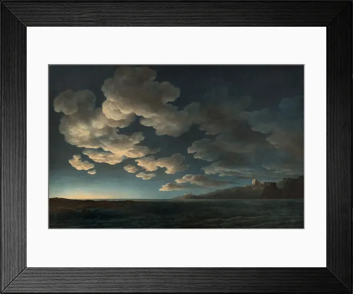 Framed Print : Full moon over the sea, c.1805-1810. Creator: Bagetti, Giuseppe Pietro (1764-1831) Framed Print : Full moon over the sea, c.1805-1810. Creator: Bagetti, Giuseppe Pietro (1764-1831)