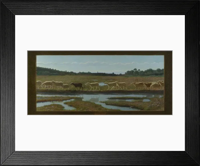 Framed Print : Mirror of life. And what the first did, the others also do. (Lo specchio della vita... 1895-1898. Creator: Pellizza da Volpedo, Giuseppe (1868-1907) Framed Print : Mirror of life. And what the first did, the others also do. (Lo specchio della vita... 1895-1898. Creator: Pellizza da Volpedo, Giuseppe (1868-1907)