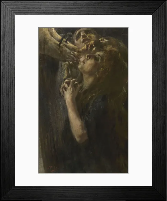 Framed Print : The three Marys at the foot of the cross, End of 19th century - early 20th century. Creator: Previati, Gaetano (1852-1920) Framed Print : The three Marys at the foot of the cross, End of 19th century - early 20th century. Creator: Previati, Gaetano (1852-1920)