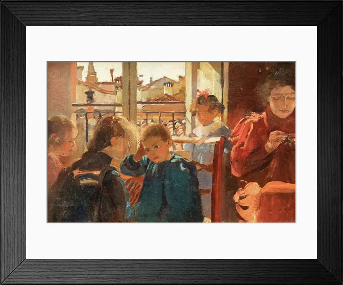 Framed Print : My family, 1898. Creator: Scorzoni, Alessandro (1858-1933)