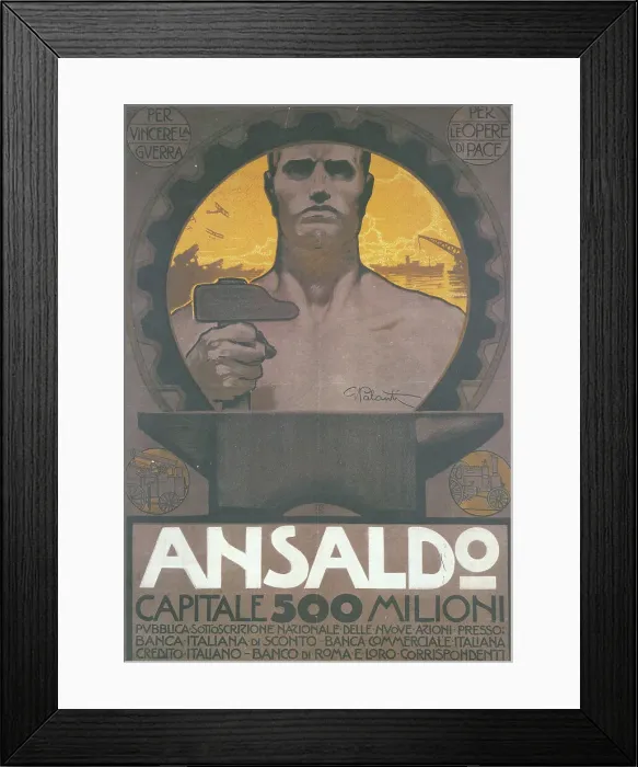 Framed Print : Ansaldo, 1920. Creator: Palanti, Giuseppe (1881-1946) Framed Print : Ansaldo, 1920. Creator: Palanti, Giuseppe (1881-1946)