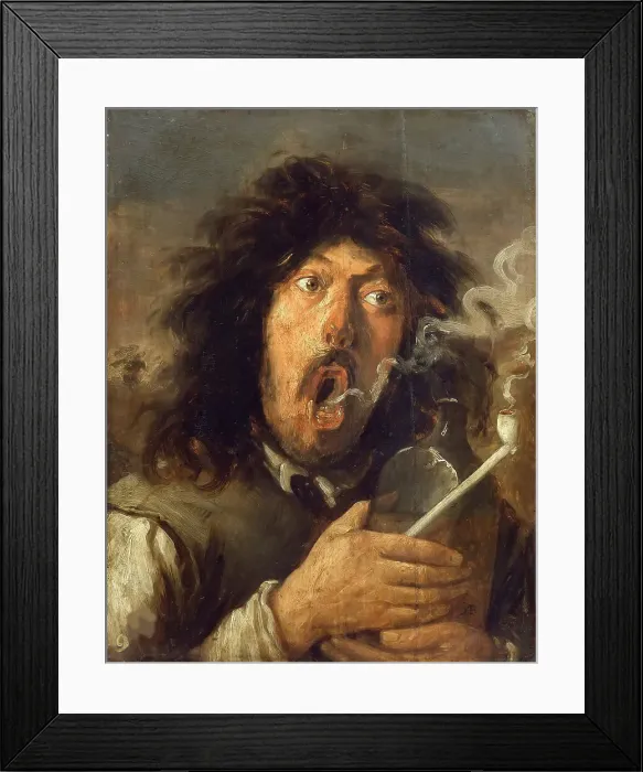 Framed Print : The smoker, 1635-1636. Creator: Craesbeeck, Joos van (1605 / 06-ca1660)