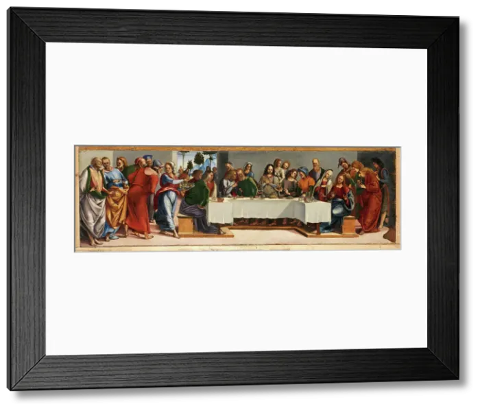 Framed Print : Christ in the house of the Pharisee Simon, c.1489. Creator: Signorelli, Luca (around 1441-1523) Framed Print : Christ in the house of the Pharisee Simon, c.1489. Creator: Signorelli, Luca (around 1441-1523)