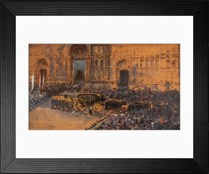 Framed Print : The funeral of Francesco Rizzoli, 1880. Creator: Sezanne, Augusto (1856-1935) Framed Print : The funeral of Francesco Rizzoli, 1880. Creator: Sezanne, Augusto (1856-1935)