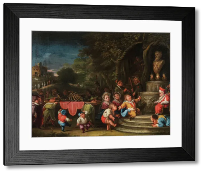 Framed Print : Presentazione del gambero all'idolo (Presentation of the shrimp to the idol), c.1730-1740. Creator: Bocchi, Faustino (1659-1742) Framed Print : Presentazione del gambero all'idolo (Presentation of the shrimp to the idol), c.1730-1740. Creator: Bocchi, Faustino (1659-1742)
