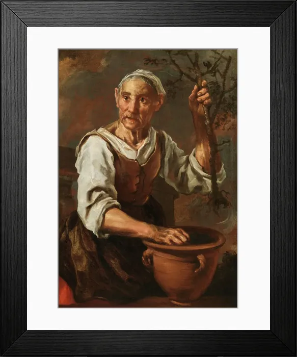 Framed Print : Donna che invasa un alberello (Woman planting a small tree), c.1654. Creator: Keilhau (Keil), Bernardo Eberhart, (Monsù Bernardo) (1624-1687) Framed Print : Donna che invasa un alberello (Woman planting a small tree), c.1654. Creator: Keilhau (Keil), Bernardo Eberhart, (Monsù Bernardo) (1624-1687)