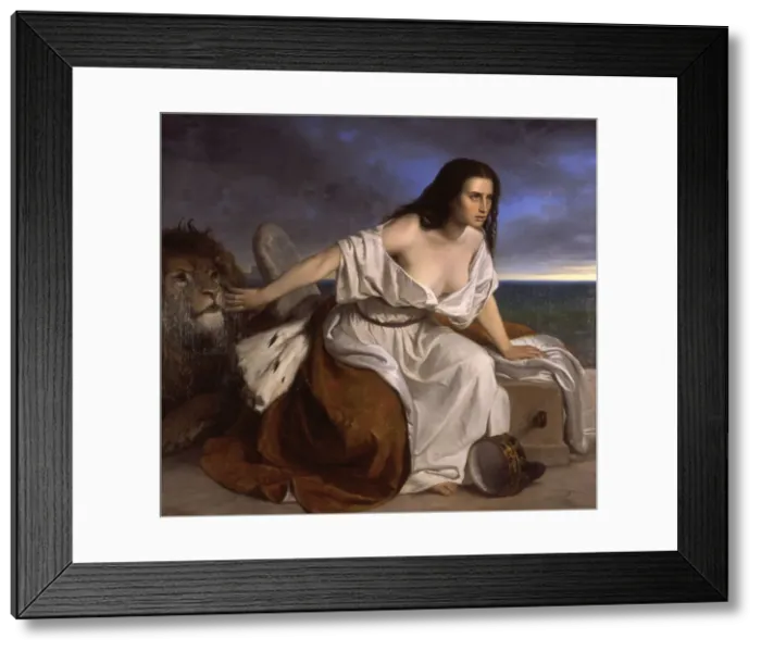 Framed Print : Venezia che spera (Allegory of Venice hoping for unification with Italy), 1861. Creator: Appiani, Andrea, il Giovane (1817-1865) Framed Print : Venezia che spera (Allegory of Venice hoping for unification with Italy), 1861. Creator: Appiani, Andrea, il Giovane (1817-1865)