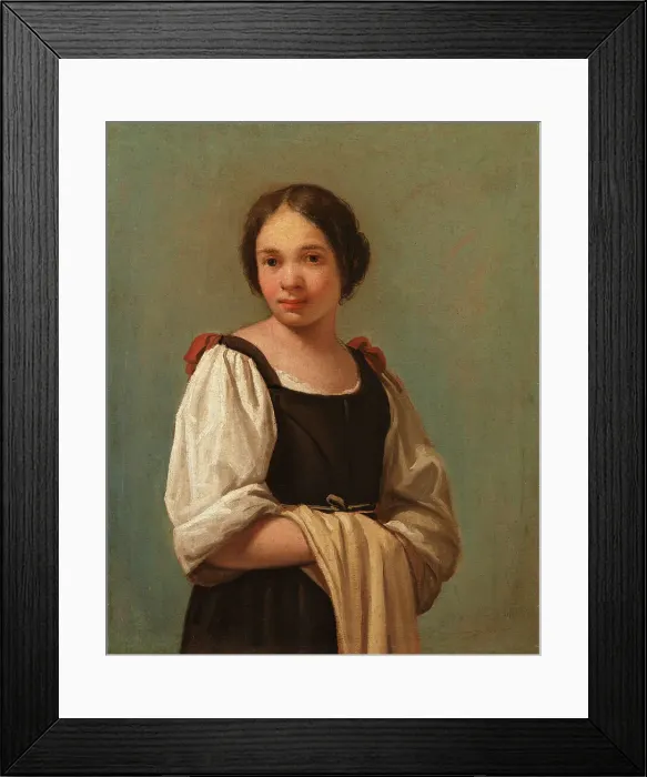 Framed Print : Young farmer's wife, c.1720. Creator: Cifrondi, Antonio (1655-1730) Framed Print : Young farmer's wife, c.1720. Creator: Cifrondi, Antonio (1655-1730)