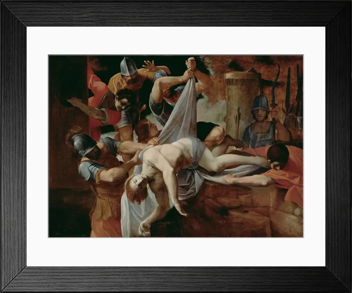 Framed Print : Saint Sebastian is thrown into the Cloaca Maxima, 1612. Creator: Carracci, Lodovico (1555-1619) Framed Print : Saint Sebastian is thrown into the Cloaca Maxima, 1612. Creator: Carracci, Lodovico (1555-1619)