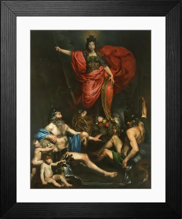 Framed Print : Allegory of Italy, 1628-1629. Creator: Valentin de Boullogne (1591-1632) Framed Print : Allegory of Italy, 1628-1629. Creator: Valentin de Boullogne (1591-1632)