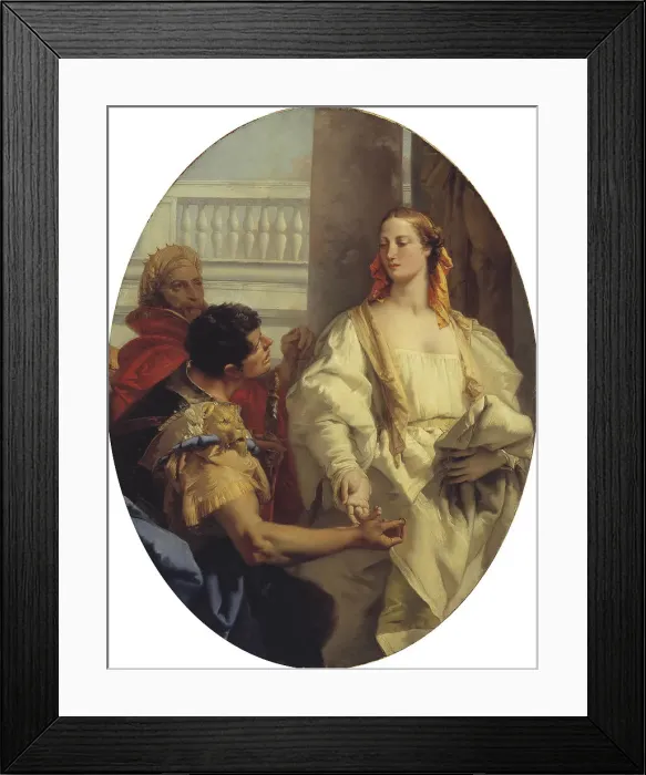 Framed Print : Latinus offers Aeneas his daughter Lavinia in marriage, 1753-1754. Creator: Tiepolo, Giambattista (1696-1770) Framed Print : Latinus offers Aeneas his daughter Lavinia in marriage, 1753-1754. Creator: Tiepolo, Giambattista (1696-1770)