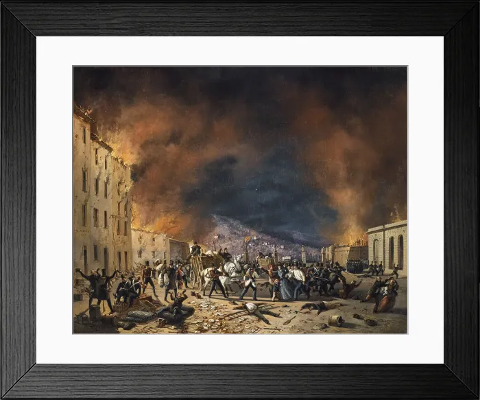 Framed Print : Episode from the ten days of Brescia, 1849. Creator: Joli, Faustino (1814-1876) Framed Print : Episode from the ten days of Brescia, 1849. Creator: Joli, Faustino (1814-1876)
