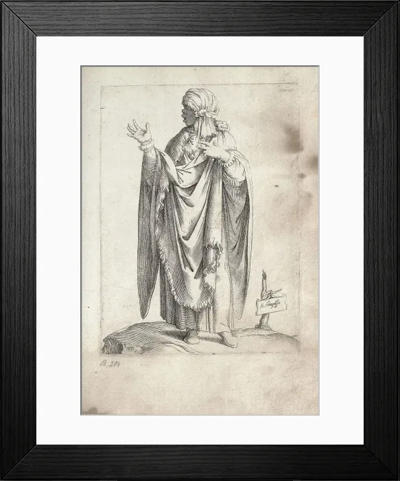 Framed Print : Ethiopian, 1558. Creator: Vico, Enea (1523-1567) Framed Print : Ethiopian, 1558. Creator: Vico, Enea (1523-1567)