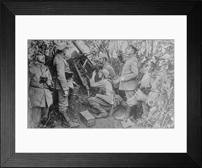 Framed Print : Germans watching for aeroplanes, between c1914 and c1915. Creator: Bain News Service Framed Print : Germans watching for aeroplanes, between c1914 and c1915. Creator: Bain News Service