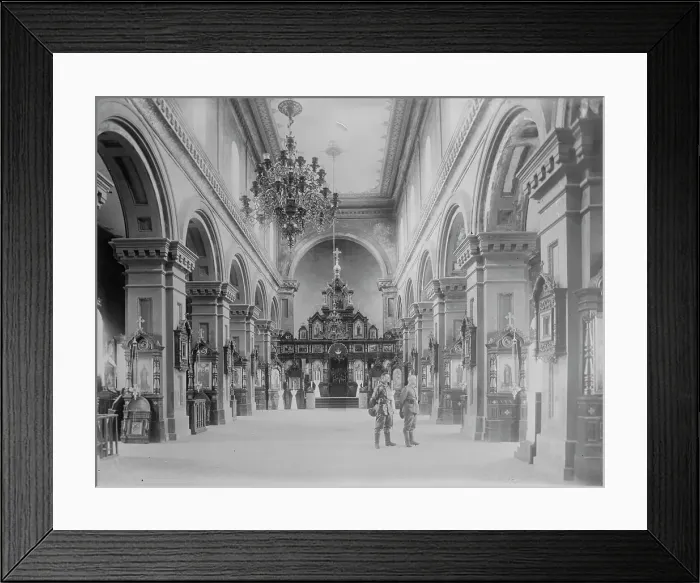 Framed Print : Germans in Russian church at Suwalki, between c1914 and c1915. Creator: Bain News Service Framed Print : Germans in Russian church at Suwalki, between c1914 and c1915. Creator: Bain News Service