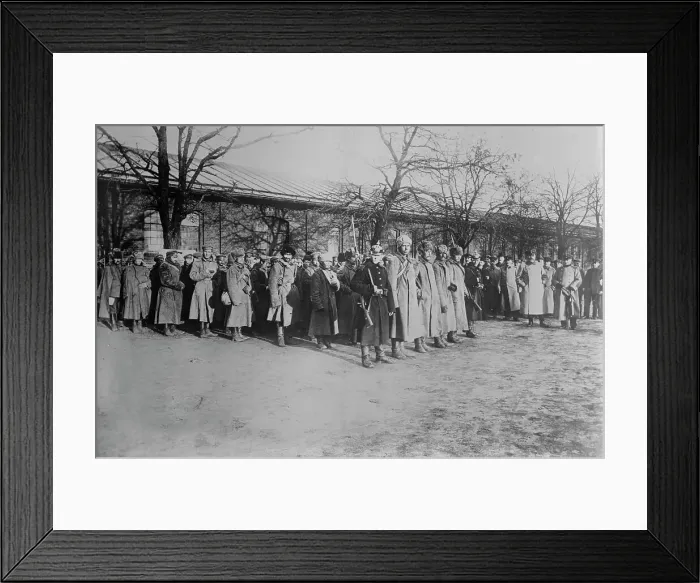 Framed Print : Siberian prisoners of Germans in Lodz, between 1914 and c1915. Creator: Bain News Service Framed Print : Siberian prisoners of Germans in Lodz, between 1914 and c1915. Creator: Bain News Service